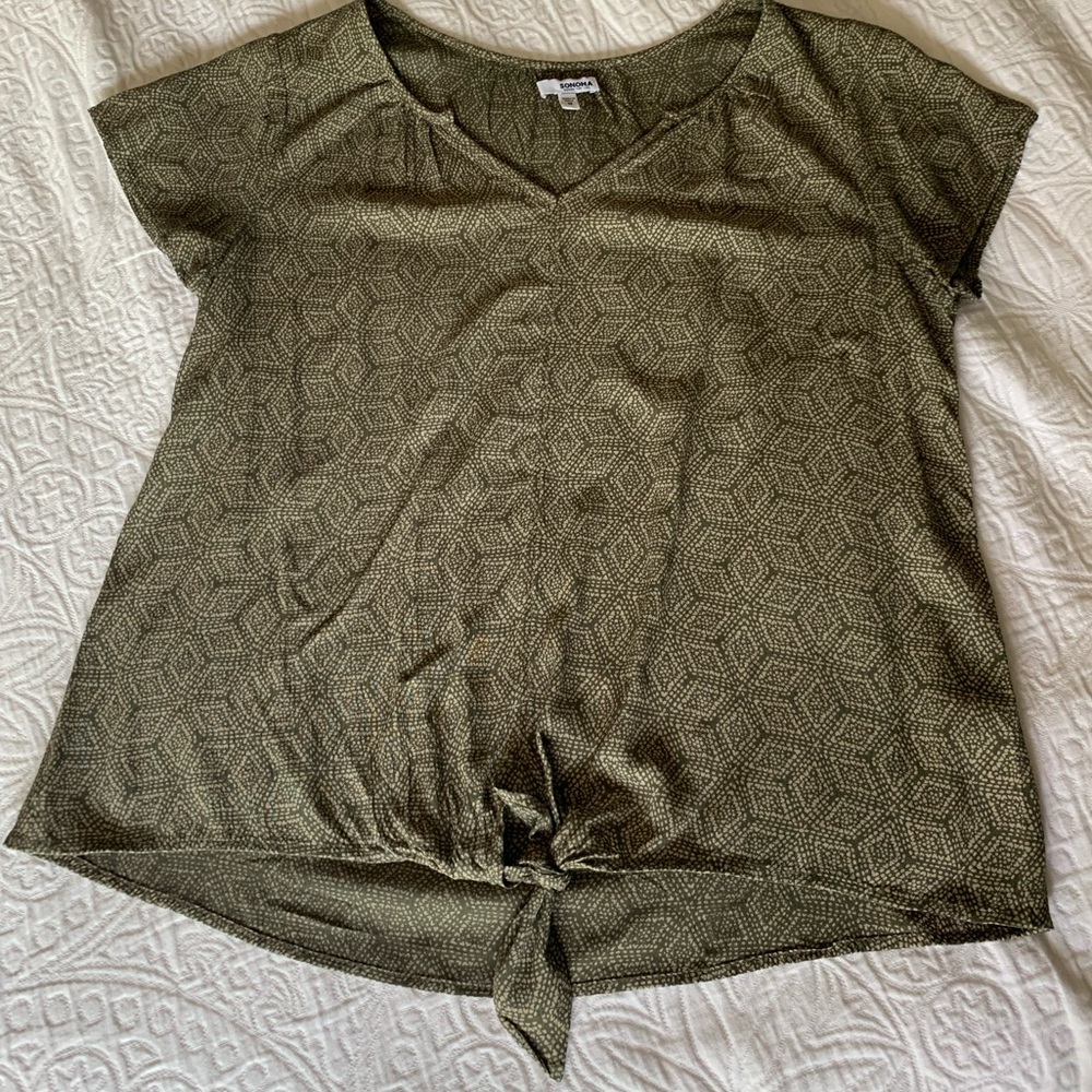 Green, Geometic Sonoma Top